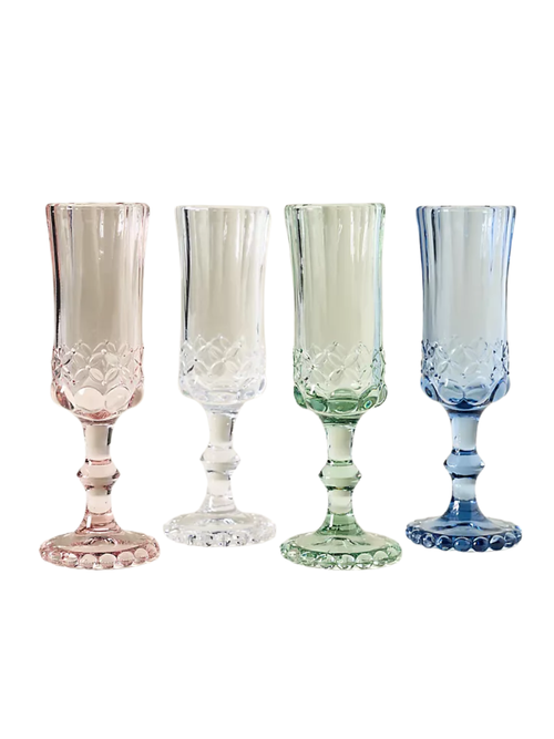 Savannah Flute Glasses, Set of 4