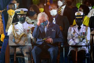 Prince Charles falling asleep at Barbados ceremony 2021