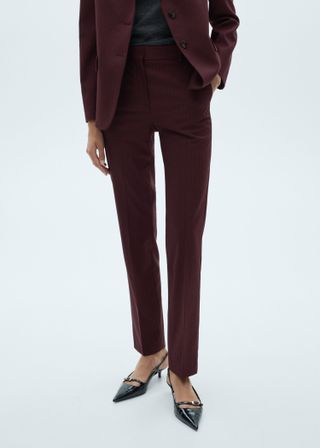 Pinstripe Suit Trousers - Women | Mango Usa