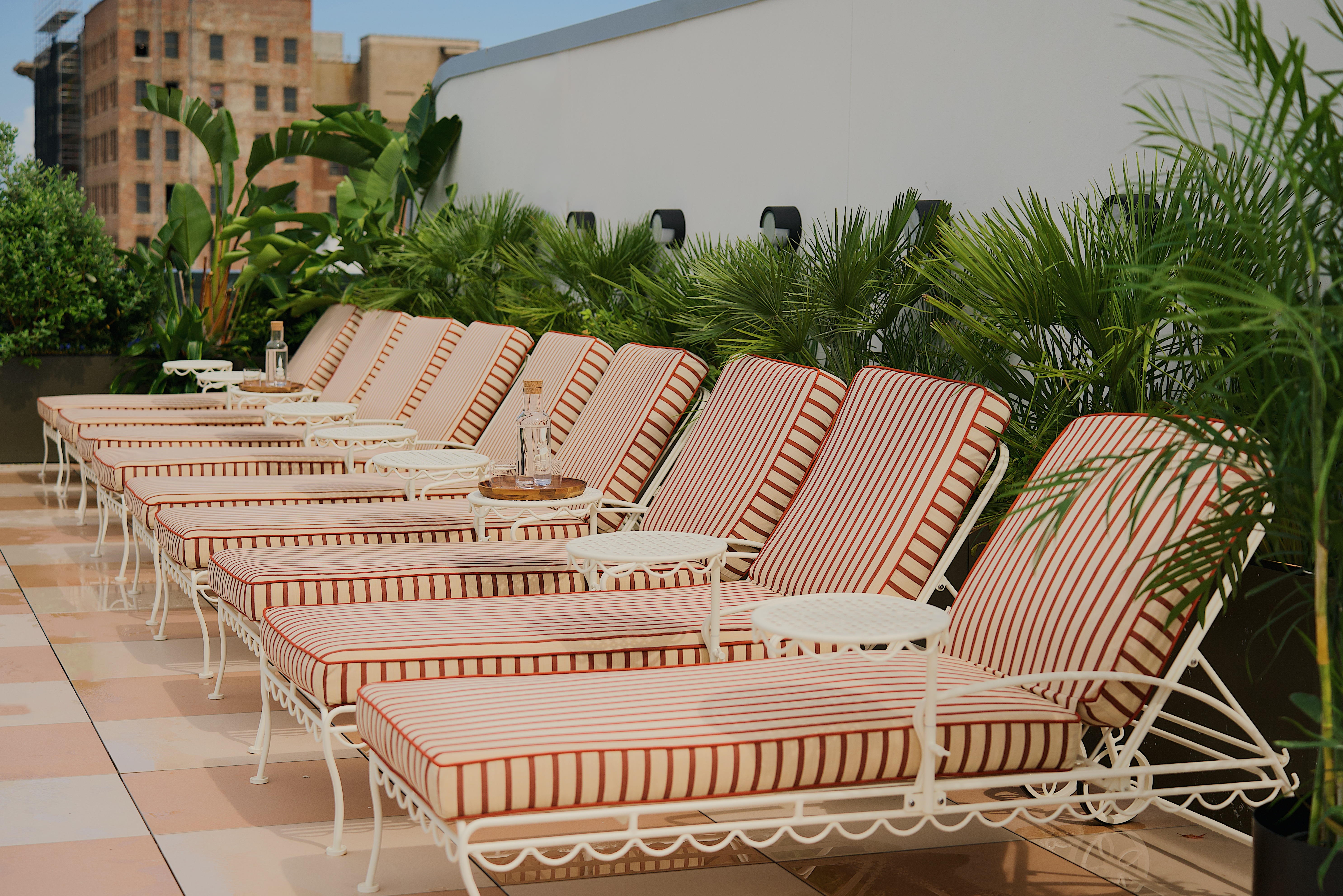 Municipal grand rooms, lobby, and pool