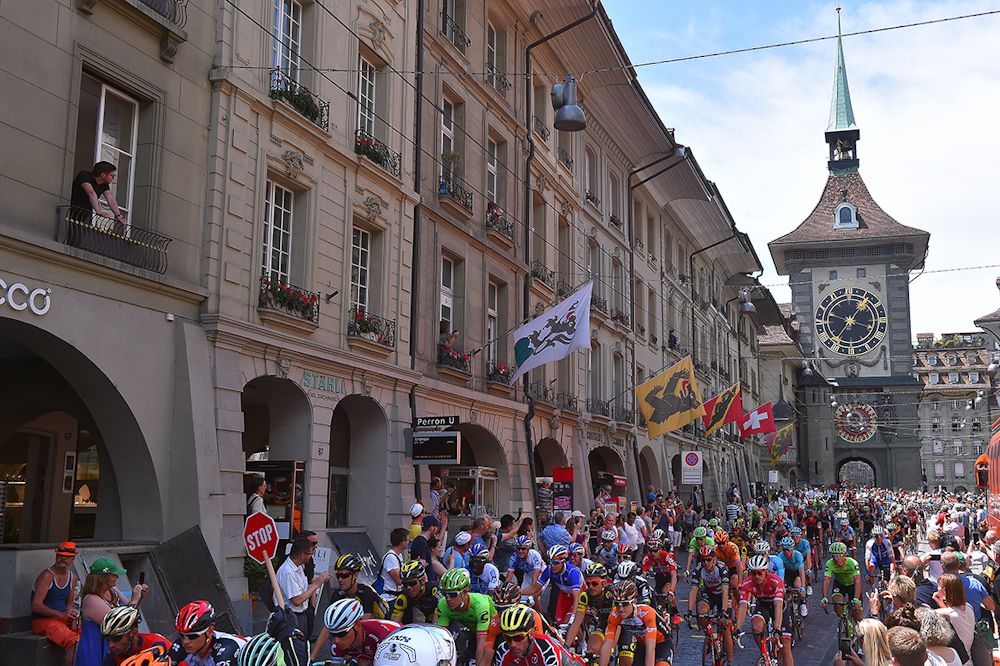 Scenery along the route of stage 4 at the Tour de Suisse