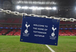 General view of Wembley Stadium ahead of a Champions League game between Tottenham and Inter in November 2018.