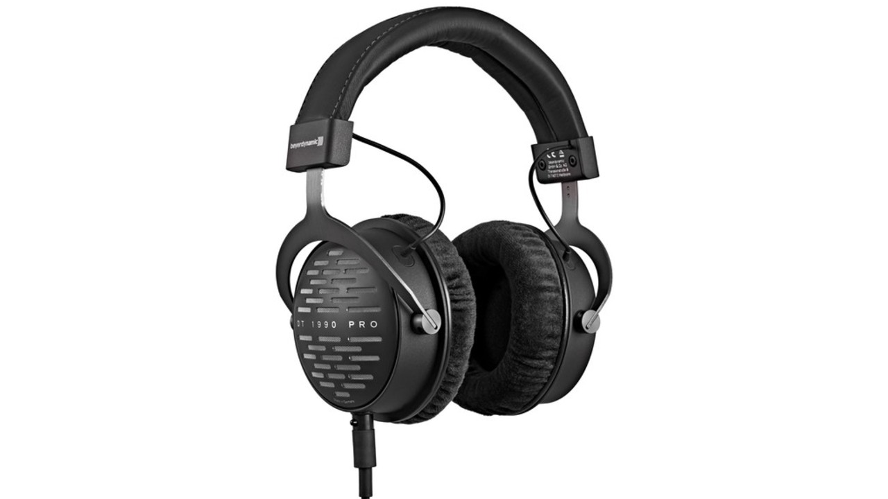 The Beyerdynamic DT 1990 Pro over-ear headphones in black