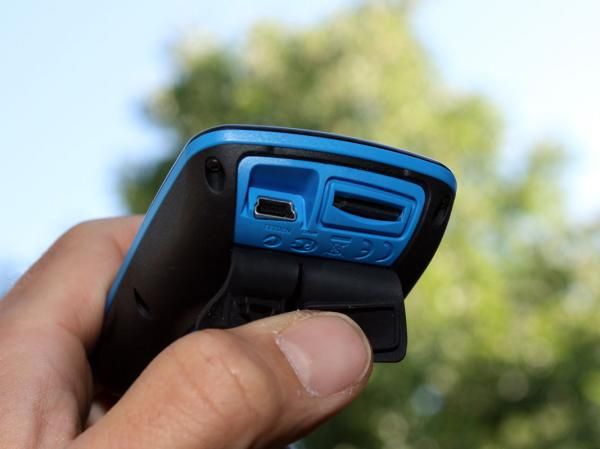 Rubber gaskets cover up the microSD card and mini-USB ports.