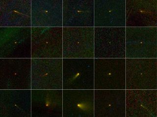 These images from NASA's WISE space telescope show asteroids discovered by the prolific observatory. 