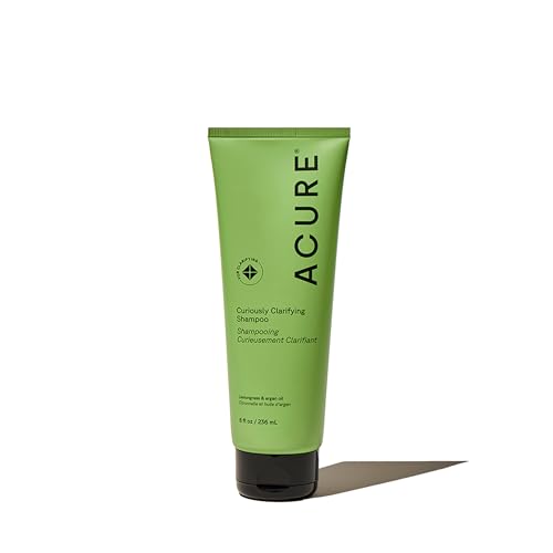 Acure Curiously Clarifying Shampoo &amp;ndash; Lemongrass &amp;amp; Argan Oil - Refresh &amp;amp; Detoxify Hair With a Deep-Cleansing Formula That Removes Buildup &amp;amp; Excess Oil, 8 Fl Oz