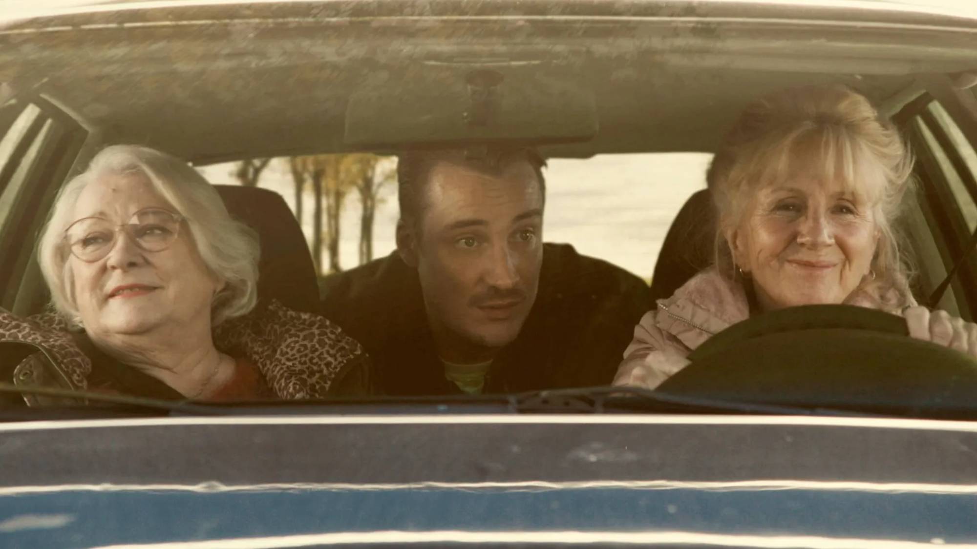 (L-R) Josiane Balasko as Marie-Claude Perrin, Pierre Lottin as Vincent Perrin and H&amp;eacute;l&amp;egrave;ne Vincent as Michelle Giraud in &quot;When Fall Is Coming&quot;