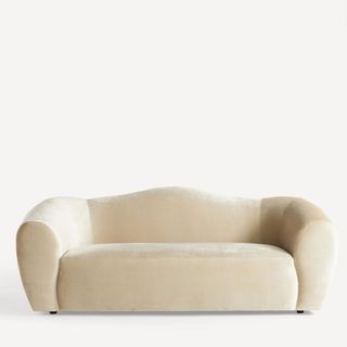 Cream velvet sofa