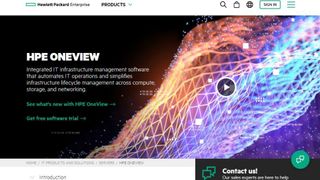 HPE OneView's homepage