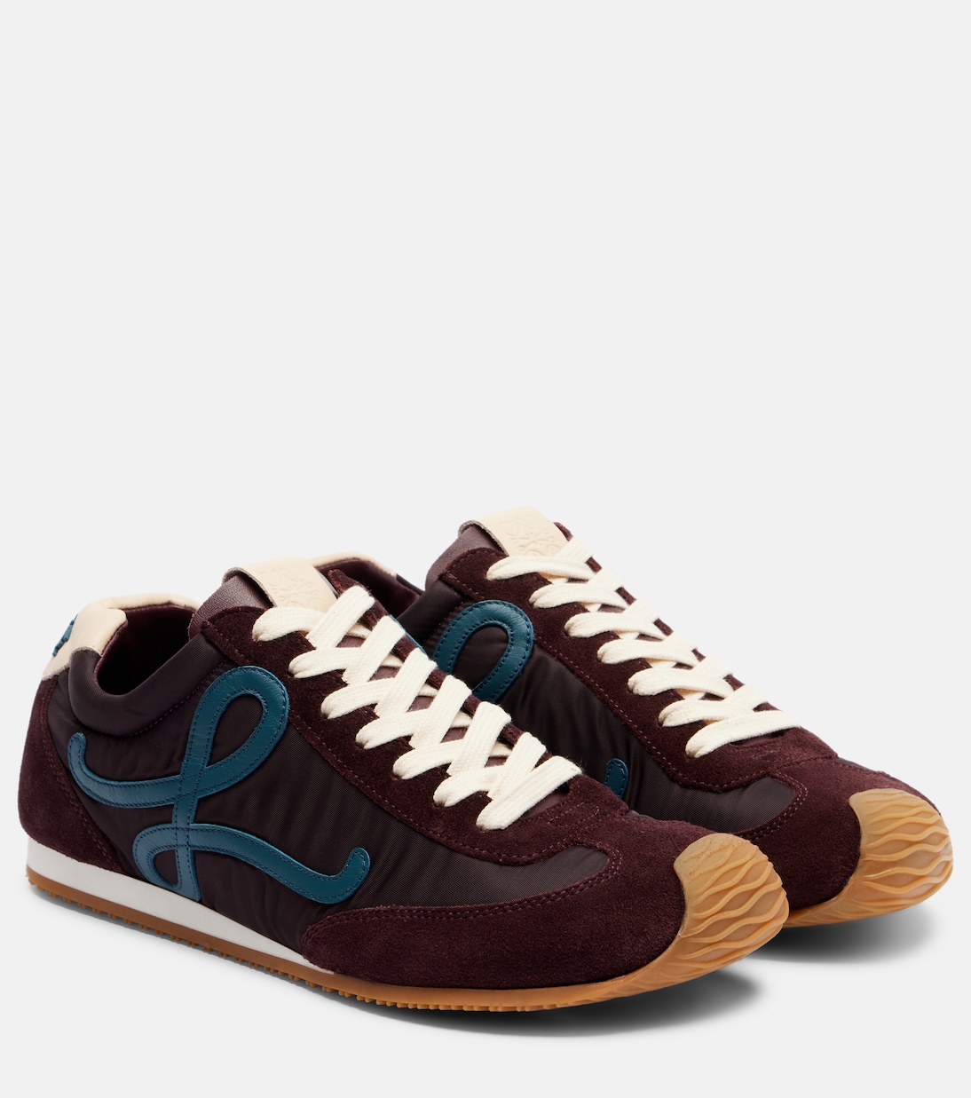 Flow Runner 2.0 Suede-Trimmed Sneakers