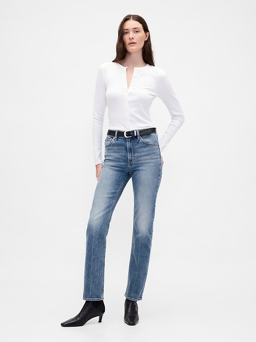 High Rise &#039;90s Slim Straight Jeans