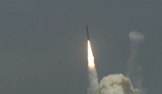 An interceptor is launched into space.