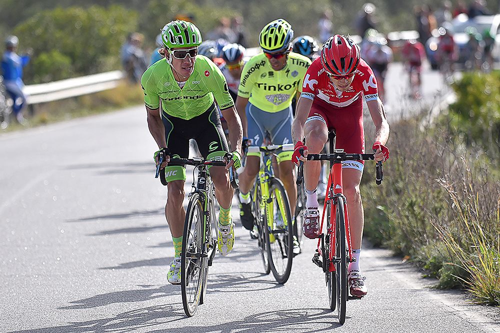 The leaders battle for supremacy during Algarve's final stage