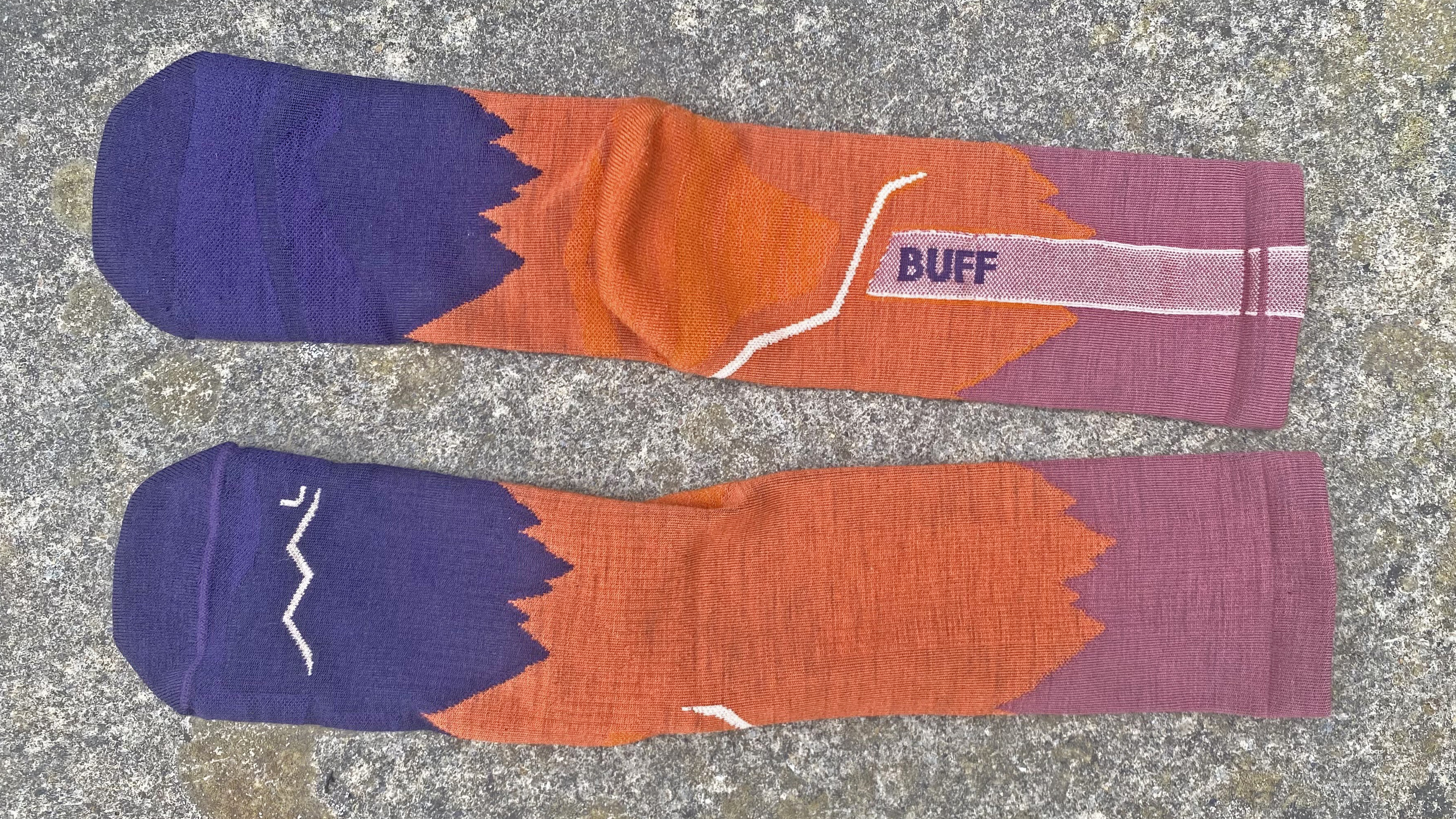 Buff LW Merino Wool Hiking Socks laid flat