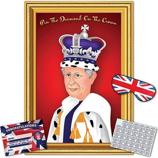 Animation of King Charles III for pin diamond on the crown game