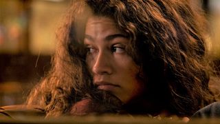 A close-up shot of Zendaya's Rue Bennett in Euphoria season 2