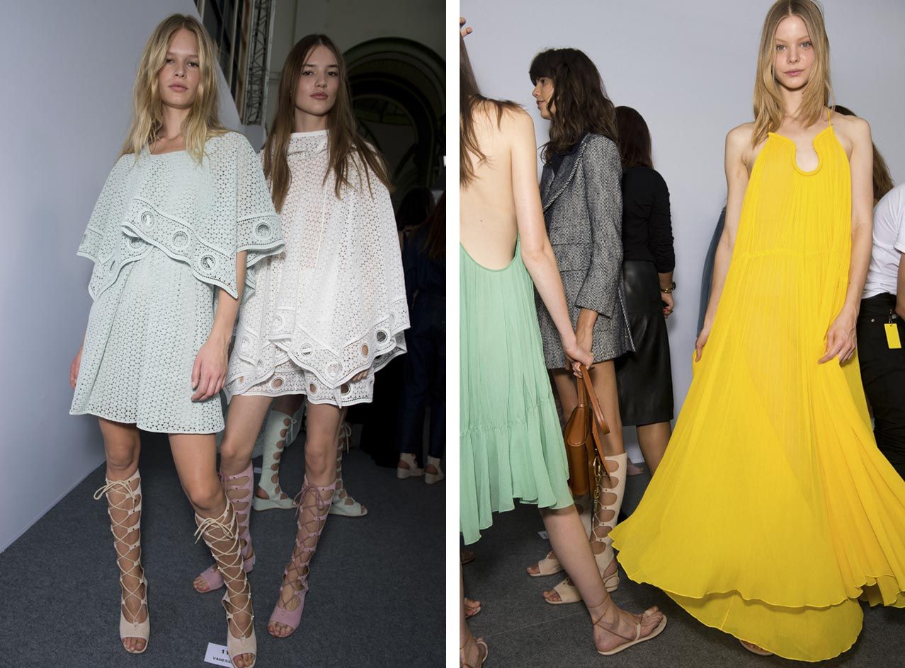 2 Girls in white dress and 1 girl in yellow dress