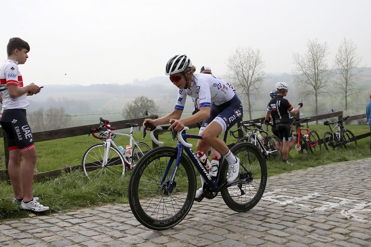 Tour de Flanders 2021 Ronde Van Vlaanderen 2021 Women Recon at the parcours 01042021 Cecilie Uttrup Ludwig DEN FDJ Nouvelle Aquitane Futuroscope photo Jan De MeuleneirPNBettiniPhoto2021