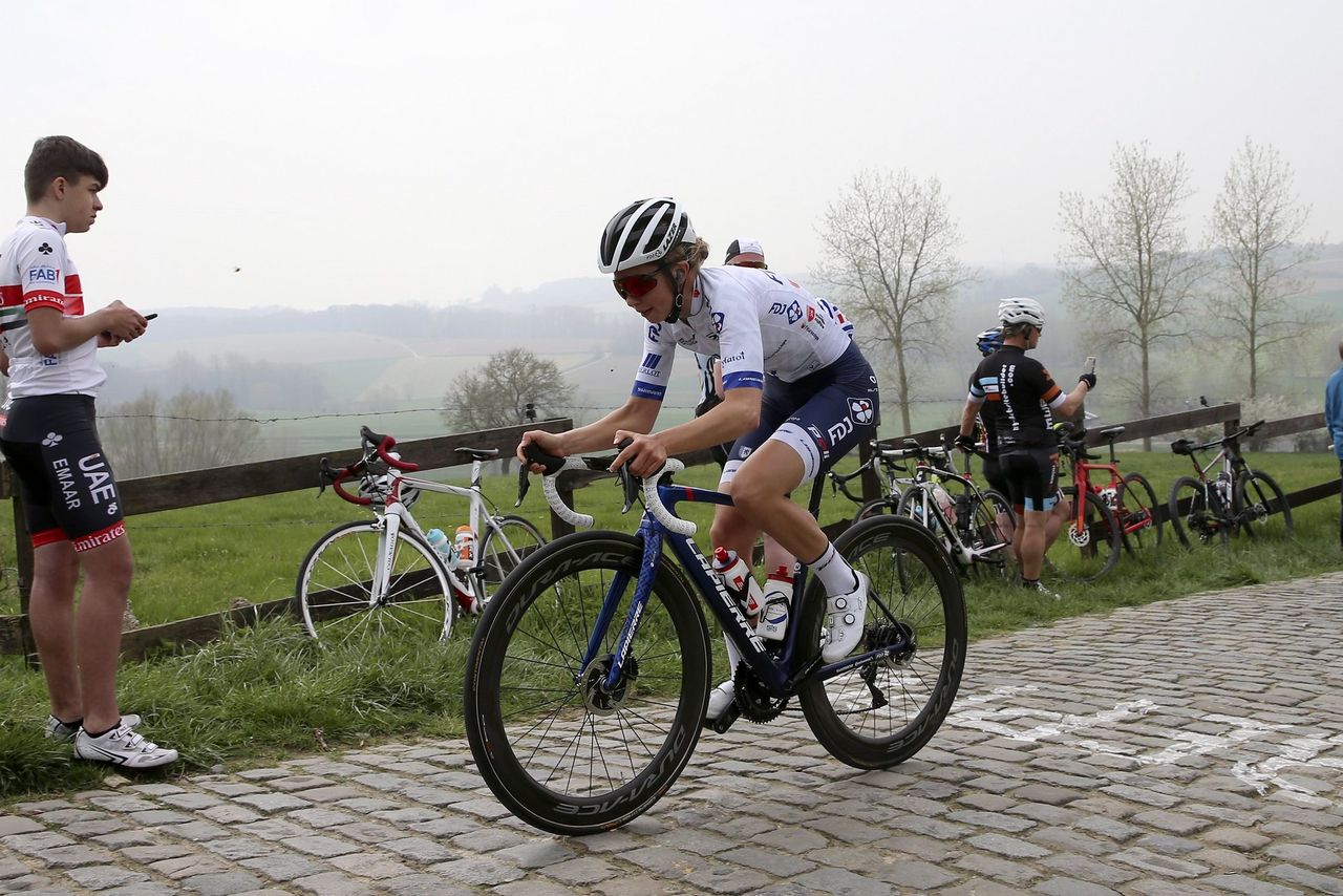 Tour de Flanders 2021 Ronde Van Vlaanderen 2021 Women Recon at the parcours 01042021 Cecilie Uttrup Ludwig DEN FDJ Nouvelle Aquitane Futuroscope photo Jan De MeuleneirPNBettiniPhoto2021