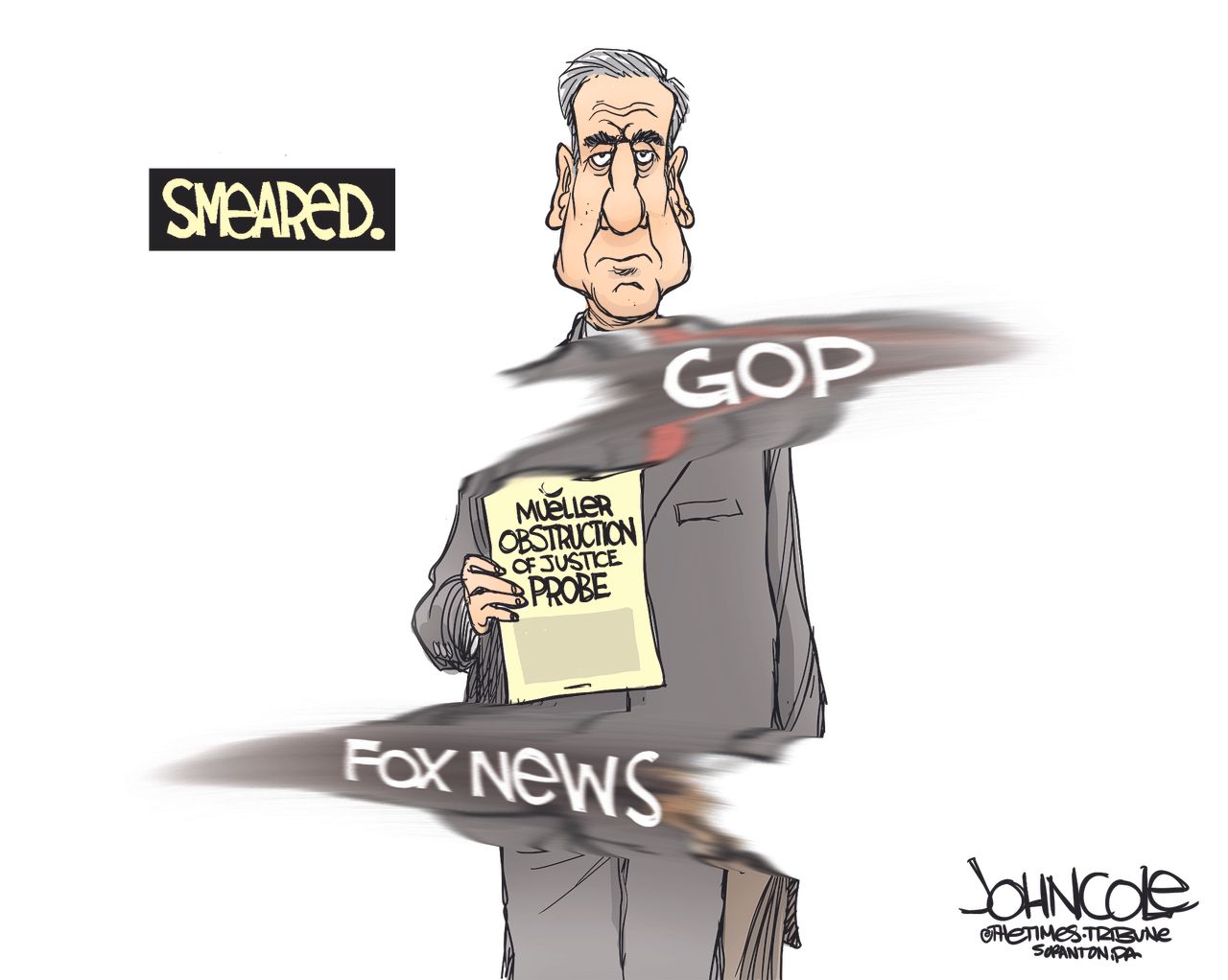 Political cartoon U.S. Mueller Russia investigation GOP Fox News