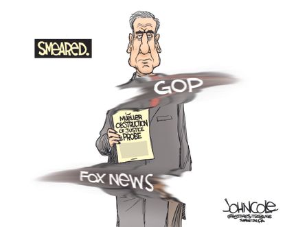 Political cartoon U.S. Mueller Russia investigation GOP Fox News