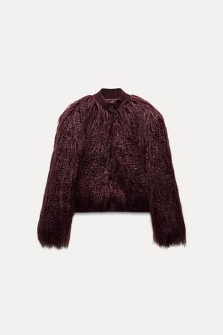 Faux Fur Knit Jacket