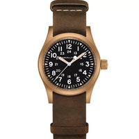 Hamilton Khaki Field Mechanical Bronze Leather Strap Watch:  was £745