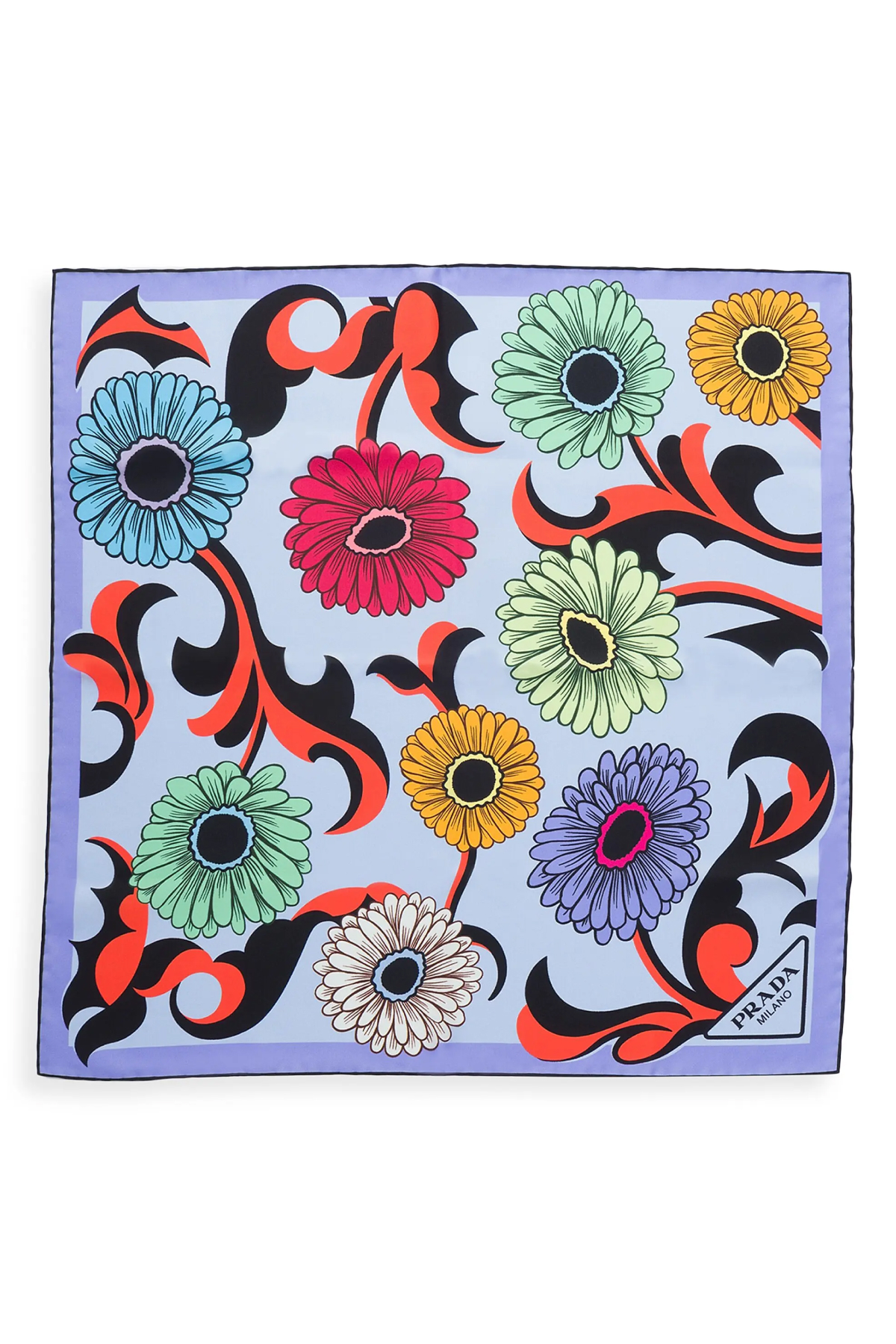 Prada, Printed Silk Twill 55CM Square Scarf