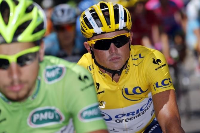 Yellow jersey Simon Gerrans (Orica GreenEdge)