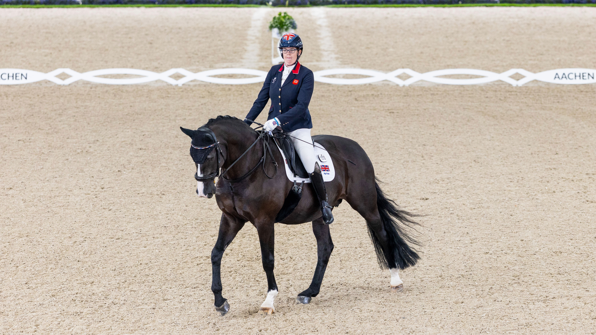 Mari Durward Akhurst riding Athene Lindebjerg during the Para Dressage World Championship Grand Prix B Team Final 