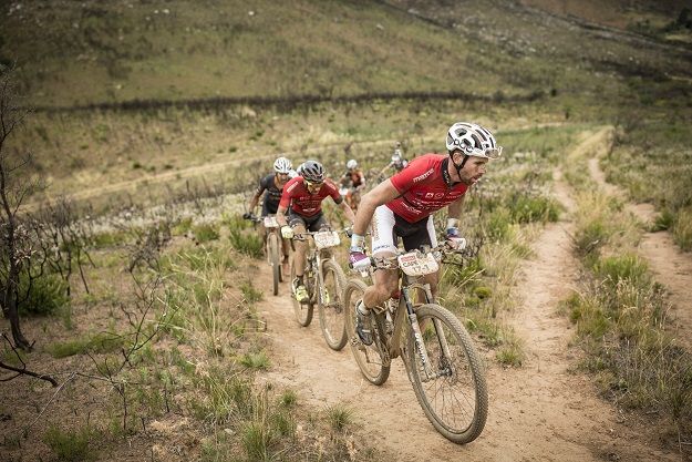 Nicola Rohrbach powers up the hill
