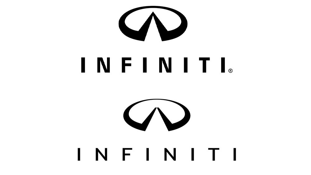 The old Infiniti logo and new Infiniti logo