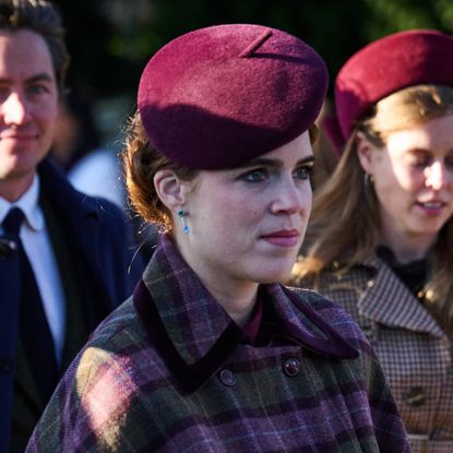 Princess Eugenie and Princess Beatrice walking to church on Christmas