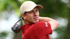 Adam Scott takes a shot before the 2022 Australian PGA Championship Pro-Am