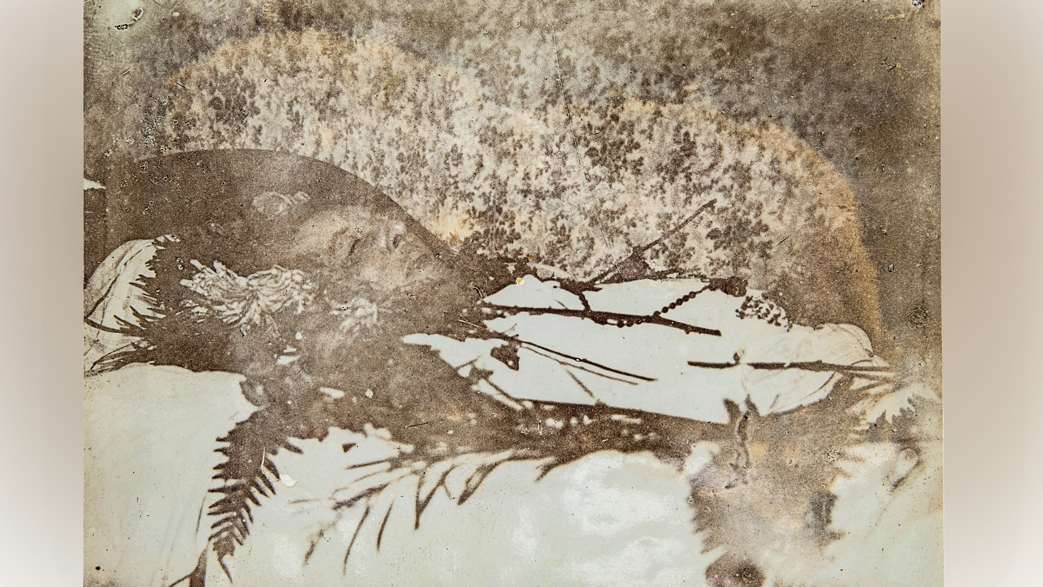 Picture of Oscar Wilde dead on bed. 