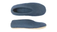 Toast V-Front Felted Wool Slippers in blue