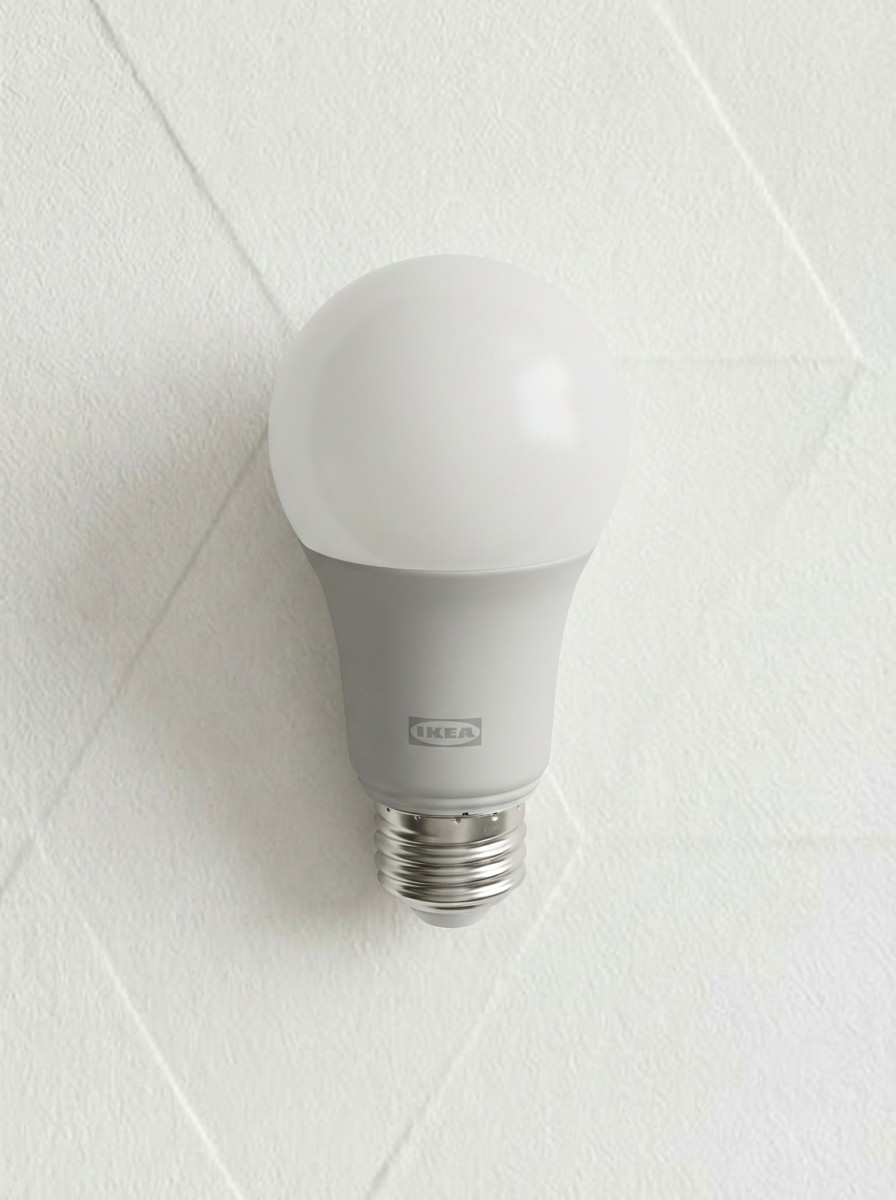 IKEA light against textured white background
