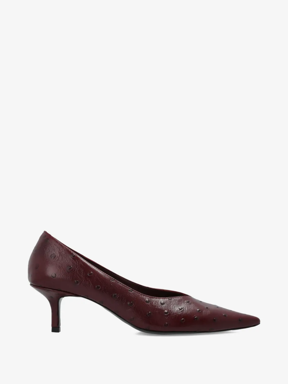 Black Suede Studio Briar Pointed-Toe Leather Pumps | 36