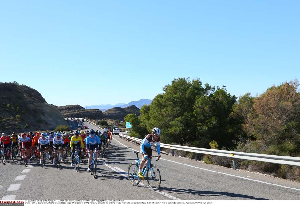 The peloton take on stage 4 of the Volta a la Comunitat Valenciana