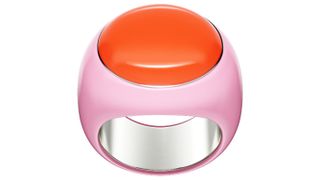 Homer Sphere Signet Ring in retba pink (£732)