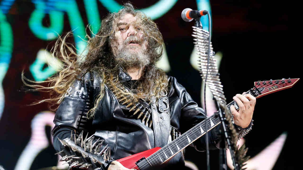 Max Cavalera of Nailbomb and Soulfly performing onstage in 2024