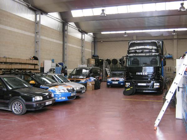 The Garmin-Transitions equipment truck getting packed up ahead of the Vuelta a Espa