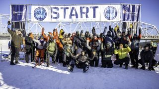 Ultra runners at the starting line of the Montane Yukon Arctic race 2025