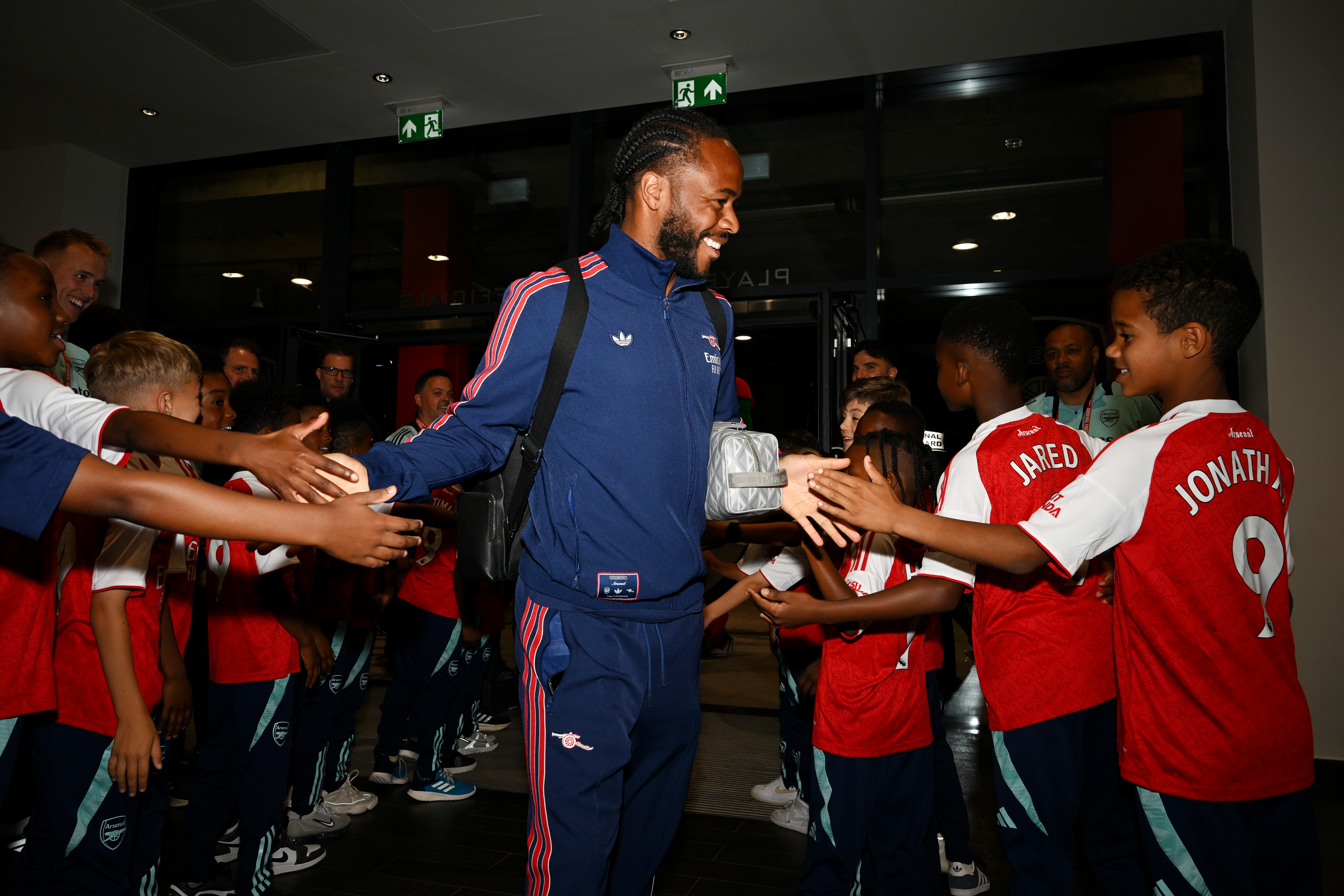 Raheem Sterling meets young Arsenal fans