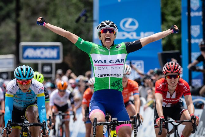 Elisa Balsamo (Valcar-Cylance Cycling) wins the third and final stage of the 2019 Tour of California Women's Race in Pasadena