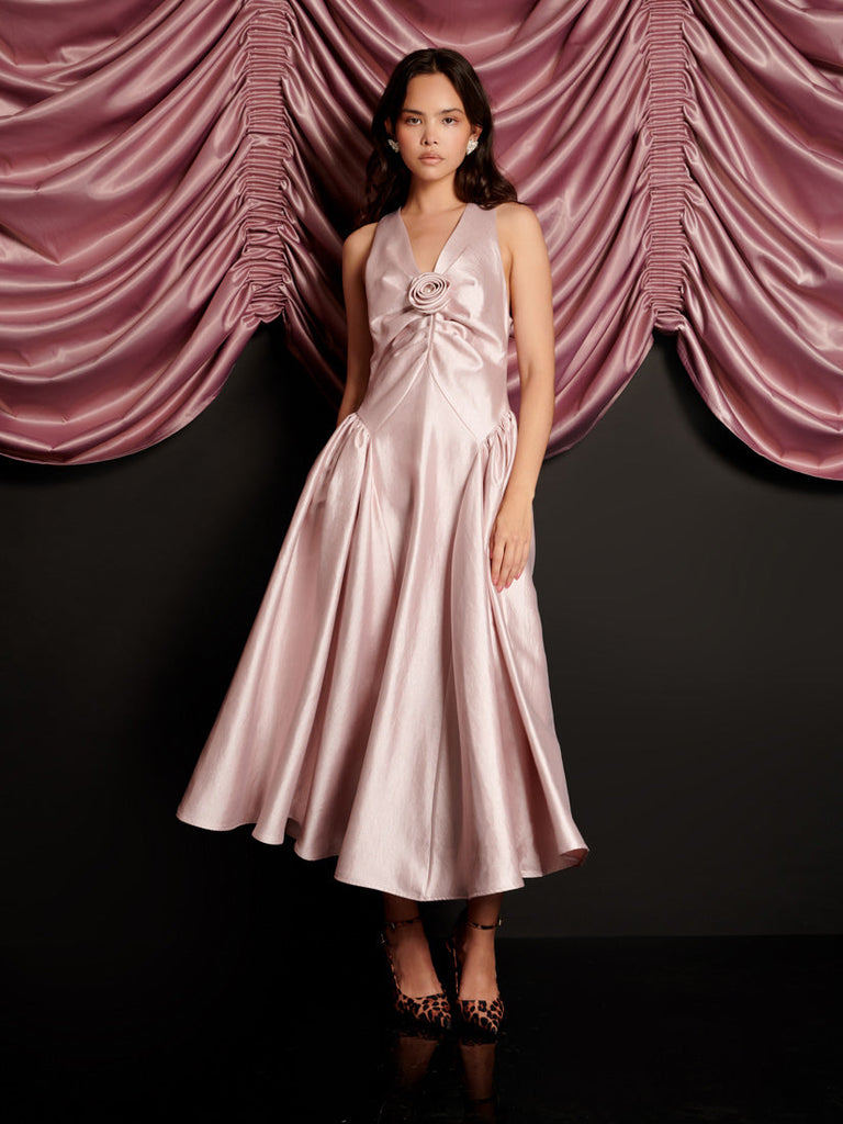 Muse Taffeta Midi Dress