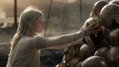 Morfydd Clark as Galadriel in The Lord of the Rings: The Rings of Power