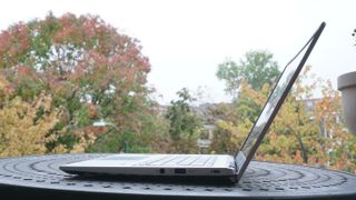 Acer Swift 3 (2021) on an outdoor table