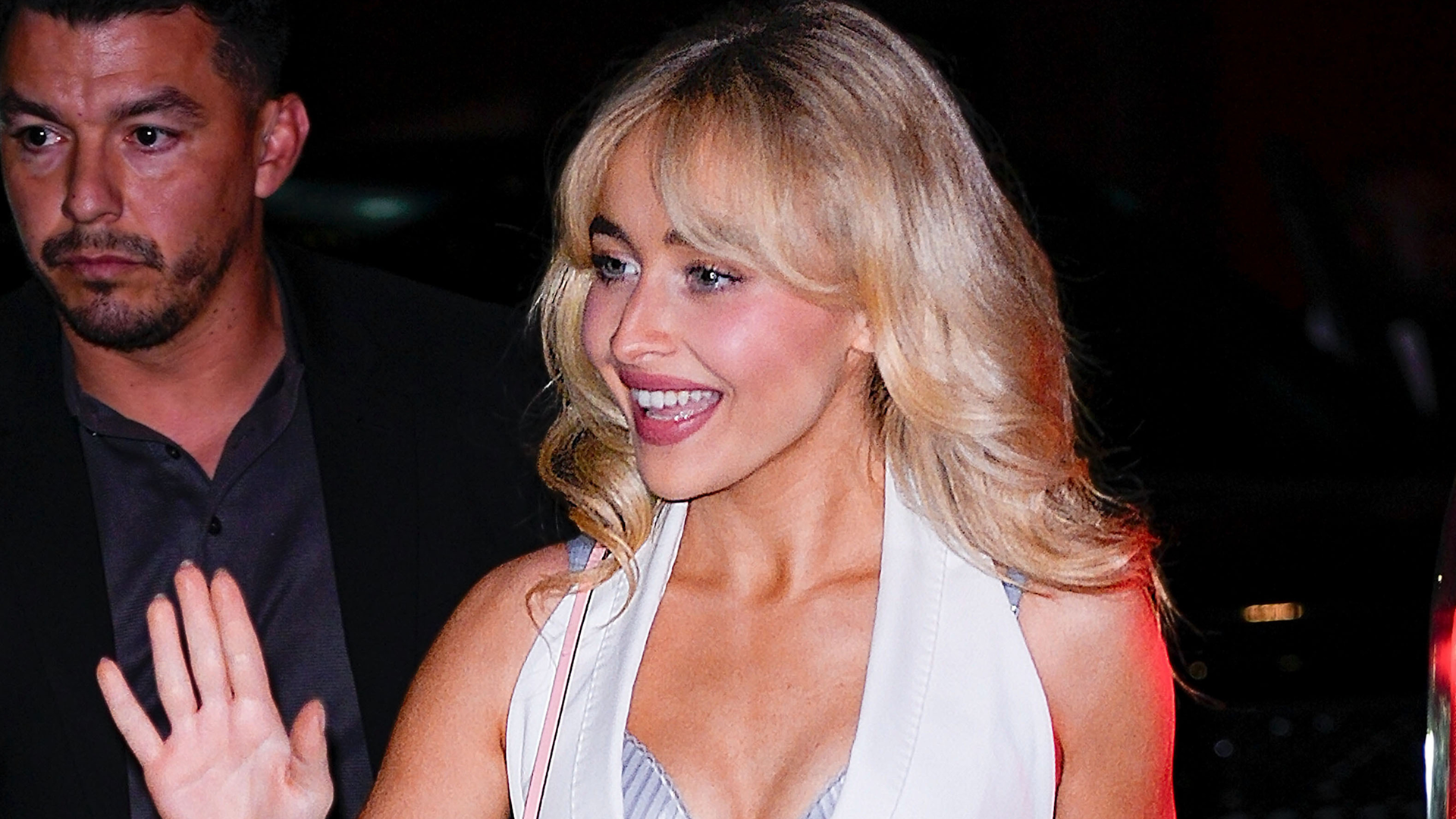 Sabrina Carpenter wore a pantless bloomers look from Prada Spring 2026 while out in NYC