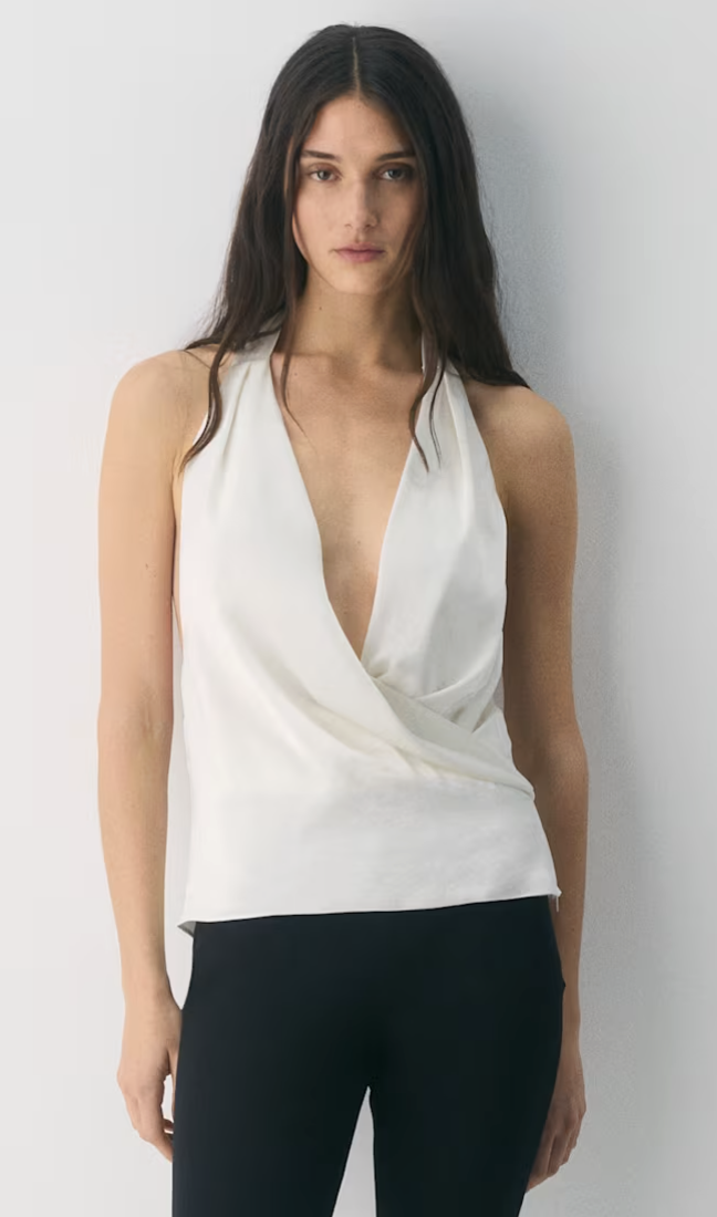 Wilfred, Martini Satin Halter Top